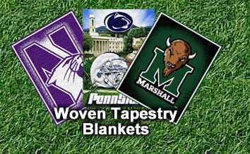 NCAA Woven Tapestry Blankets