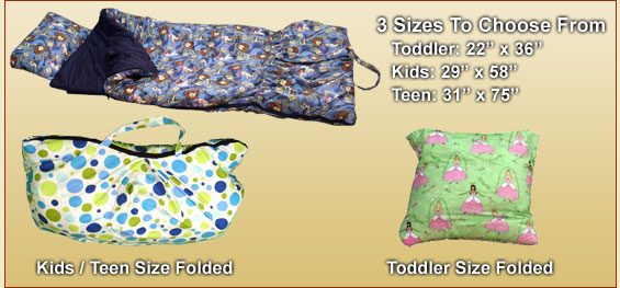 3 Size to choose from, toddler: 22x36, kids: 29x58, teen: 31x75