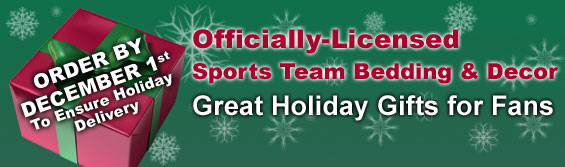 Officially-Licensed Sports Team Bedding & Decor Great Holiday Gifts for Fans