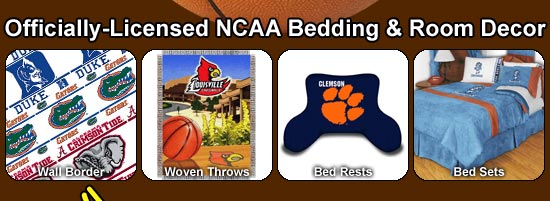 Officially-Licensed NCAA Bedding & Room Decor