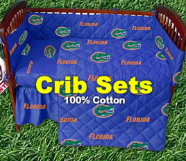 NCAA 100% Cotton Crib Sets