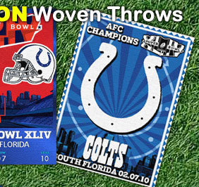 Limited Edition New Indianapolis Colts Woven Throws