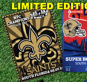 Limited Edition New Orleans Saints Woven Throws