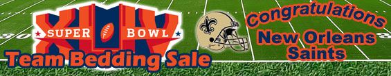 Super Bowl XLIV Team Bedding Sale