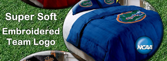 Chenille NCAA College Team Bedding