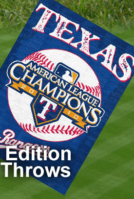 Texas Rangers ALCS 2010 Champions Limited Edition Woven Throw