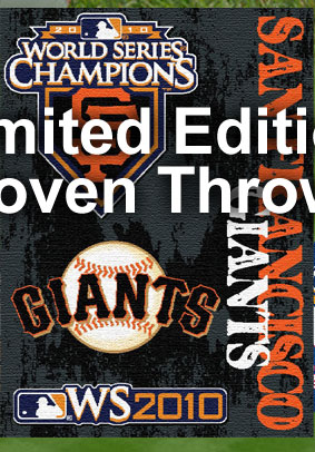 San Francisco Giants World Series 2010 Champions Limited Edition Woven Throw