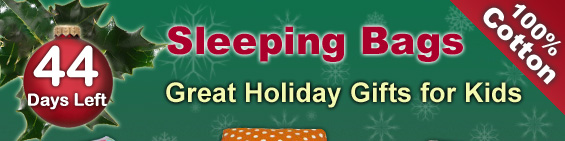 Sleeping Bags Great Holiday Gifts for Kids 100% Cotton