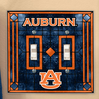  - Auburn_Tigers_NCAA_College_Art_Glass_Double_Light_Switch_Plate_Cover