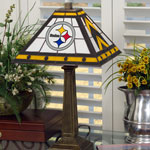 Pittsburgh Steelers NFL Stained Glass Mission Style Table Lamp