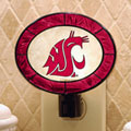 Washington State Cougars NCAA College Art Glass Nightlight
