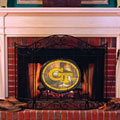 Georgia Tech Yellowjackets NCAA College Stained Glass Fireplace Screen