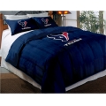 Houston Texans NFL Twin Chenille Embroidered Comforter Set with 2 Shams 64" x 86"