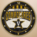 Vanderbilt Commodores NCAA College 12" Round Art Glass Wall Clock