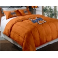 Illinois Fighting Illini College Twin Chenille Embroidered Comforter Set with 2 Shams 64" x 86"