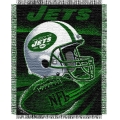 New York Jets NFL "Spiral" 48" x 60" Triple Woven Jacquard Throw