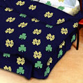 Notre Dame Fighting Irish 100% Cotton Sateen Queen Bed Skirt - Navy Blue