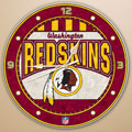Washington Redskins NFL 12" Round Art Glass Wall Clock