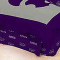 Kansas State Wildcats 100% Cotton Sateen Full Bed Skirt - Purple