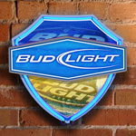 Bud Light Anheuser-Busch Neon Shield Wall Lamp