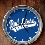 Bud Light Anheuser-Busch 12" Chrome Wall Clock