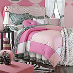 Pink Zebra Queen Comforter