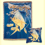 Guy Harvey Bullnose Dolphins Throw Blanket