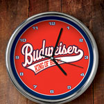 Budweiser Anheuser-Busch 12" Chrome Wall Clock