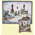 Florida Lights Lighthouse Throw Pillow