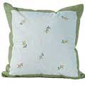 14" Violets Green Throw Pillow